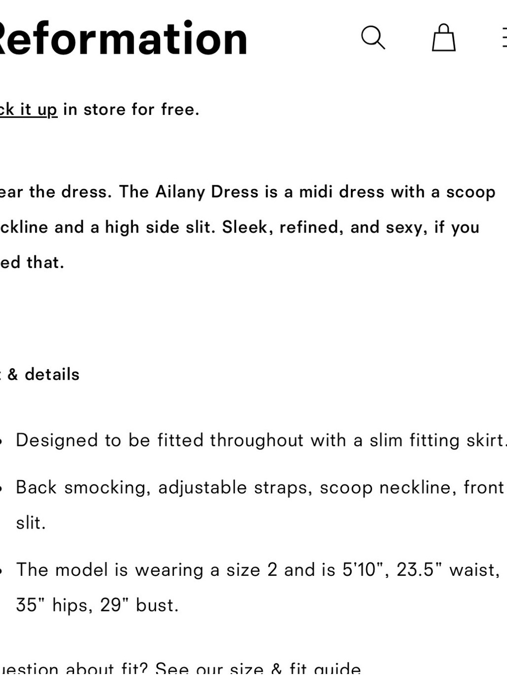 Reformation Ailany Dress - Picture 4 of 5